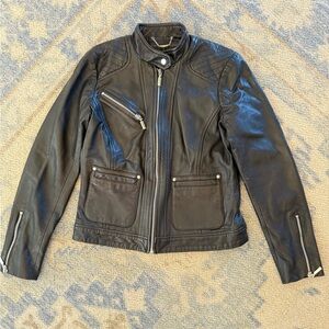 Bernardo Black Leather Jacket